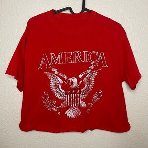 America 1776 Eagle Crop Top